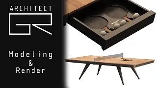 МОДЕЛИРОВАНИЕ + РНДЕР ТЕННИСНЫЙ СТОЛ BLADE by Vismara Design