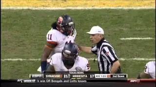 SYRACUSE'S MARQUIS SPRUILL'S HUGE SACK AGAINST MINNESOTA