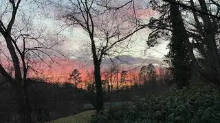 Sunset, Snowman, & Clouds (time lapse 2160p)