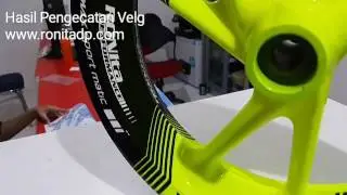 Hasil Pengecatan Velg NMAX Motif Grafis Sporty