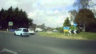 Peugeot Flies around a Roundabout at Speed #DashCam #UKRoads #Driving #Peugeot #TooFast