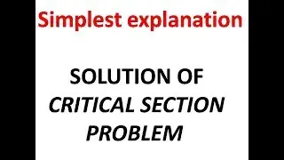OPERATING SYSTEM: PETERSON'S SOLUTION OF CRITICAL SECTION PROBLEM