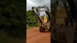 Volvo model EW145B testing running after replace rear axle