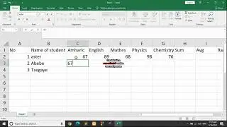 Calculate Sum,Average and Rank by using excel application