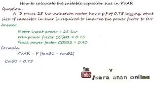 How to calculate required capacitor value in kvar