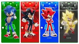 SONIC vs SHADOW vs KNUCKLES vs SUPER SONIC ⚡💥 | Tiles Hop Battle