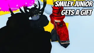 Smiley Junior Gets A Gift