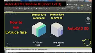 How to Extrude any face of 3d object in AutoCAD 3D in Hindi