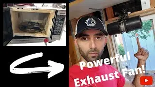 Shed Fume Exhaust Fan Made From An Old Microwave