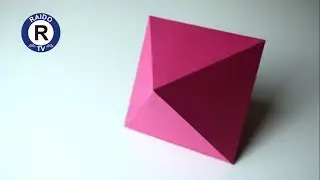 HOW TO MAKE A PAPER OCTAHEDRON? REGULAR OCTAHEDRON. OCTAHEDRON, BASIC GEOMETRIC SHAPES. | 