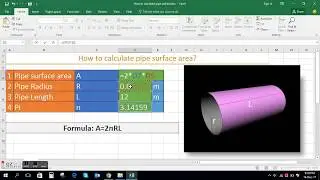 How to calculate pipe surface area?