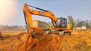 ​JCB 215LC Excavator Working at Construction Site ||Heavy Machinery Video || 