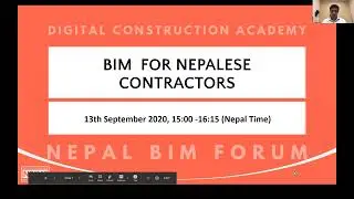 NBIMF Webinar series  ” BIM for Nepalese Contractors”