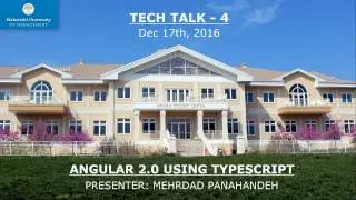 MUM Tech Talk: Angular 2 Using TypeScript