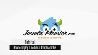 How to display a module in Joomla article?