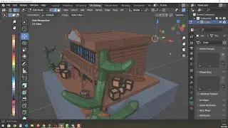 Blender. Полігональне моделювання салуну.