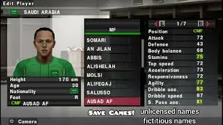 PES 2014 SAUDI ARABIA All National Team Players (Asia-Oceania) Pro Evolution Soccer PS2 ⚽️