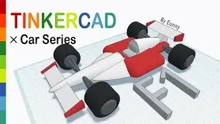 43) F1 Racing Car with Tinkercad x Car | 3D modeling How to make and design