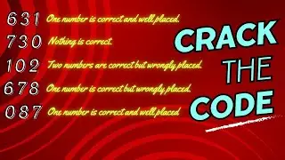 Crack the Code Number lock Puzzle | A Numeric lock has a 3 digit key - Can You Crack It?