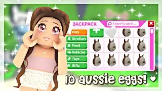 HATCHING 10 AUSSIE EGGS | ADOPT ME
