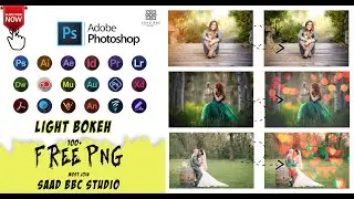 How To Apply Bokeh Overlays In Photoshop tutorial 100+ Free PNG SAAD BBC STUDIO