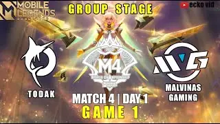 Todak vs Malvinas Gaming M4 World Championship   TDK vs MVG mobile legends