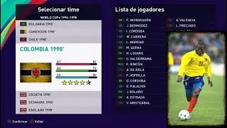 eFootball PES 2021 COLOMBIA 1998 - World Cup 1998 - Classic Teams - Super Patch - PS4/PS5