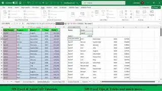 Amazing Excel tricks filter, sort and choose columns by function #filter #sort #viral #video