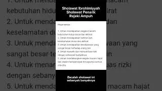 Sholawat Ibrahimiyyah - Penarik Rejeki dari segala penjuru