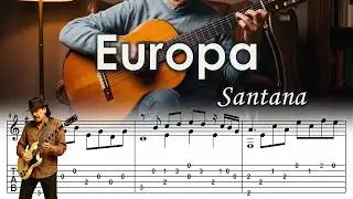 Europa (Earth's Cry, Heaven's Smile) / Santana - Fingerstyle Guitar | TAB