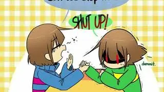 Chara and Frisk Arm wrestle! Undertale Comic Dub!
