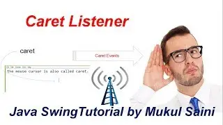 #20 Java Swing Tutorial | CaretListener in java | Listener that support every text Component