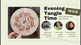 Evening Tangle Time - #sim by Alena Light led by Jacky Lee CZT