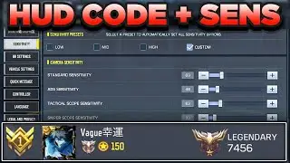 #1 Rank Player HUD Code & Sensitivity in Cod Mobile