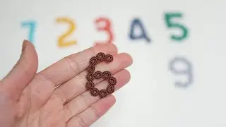 Needle tatting. Tatted numbers. Pattern for numbers 6 & 9 /Фриволите иглой. Цифры. Схема цифры 6 и 9