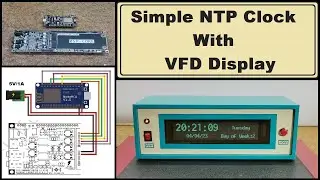 Simple ESP8266 NTP Clock on VFD Display VFD256x50 GP1287