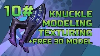 Blender 3d modeling - 10, modeling and texturing knuckle + free 3d model