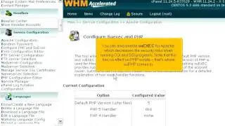 How to configure Apache web server in WHM