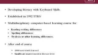 Touch Type Read Spell (TTRS) Presentation