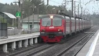 Электропоезд ЭД4М-0359 платформа Полушкино