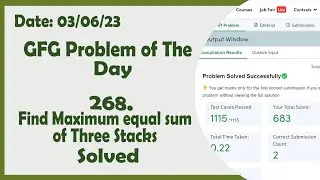 Find Maximum Equal sum of Three Stacks || C++ || GFG Daily Problem