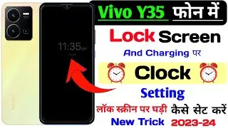 Vivo y35 me lockscreen clock setting, vivo y35 screen sever setting/how to set lock screen clock
