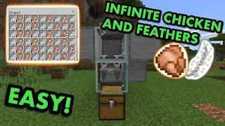 SIMPLE 1.21 AUTOMATIC CHICKEN FARM TUTORIAL in Minecraft Bedrock (MCPE/Xbox/PS4/Switch/Windows10)