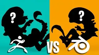 Zbrush vs Blender Side by Side Sculpt | Xenomorph
