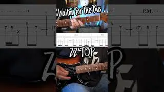 Waitin' For The Bus Guitar Riff by ZZ Top w/TABS 