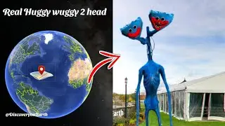😱 Three head Huggy wuggy on Google map and google earth #googleearth #map #earth #viral #huggywuggy