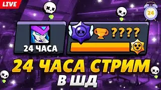 ПУШУ 24 ЧАСА КУБКИ НА ЗАБРОШЕННОМ АККАУНТЕ В ШД🏆 СТРИМ BRAWL STARS!🤯
