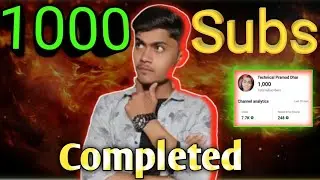 1000 SUBSCRIBERS Completed 🎉 THANK YOU 💞 1K family.