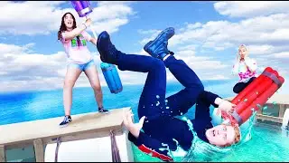 LAST TO FALL OFF THE RAFT WINS $10,000 (YouTuber olympics part 1)