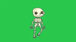Skeleton Walking Animation | Free Green Screen